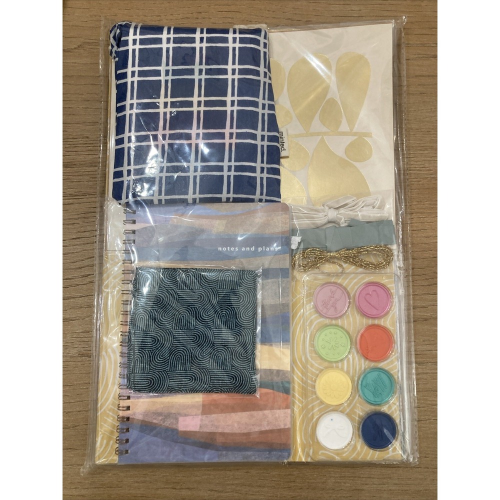 Mintedmore Minted Welcome Kit: Asst Cards Wax Seals Gift Wrap Notebook Art Print